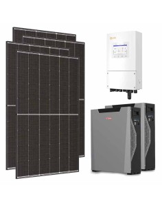 Kit fotovoltaico monofásico 8550W inversor 8kW Solis litio 10.7kWh Weco 5k3 XP