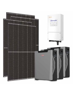 Kit fotovoltaico monofásico 8550W inversor 8kW Solis litio 16.1kWh Weco 5k3 XP