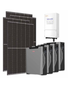 Kit photovoltaïque monophasé 8550W onduleur 8kW Solis lithium 21.4kWh Weco 5k3 XP