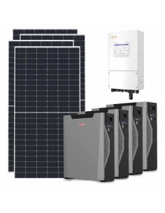 Kit fotovoltaico monofásico 8190W inversor 8kW Solis litio 21.4kWh Weco 5k3 XP
