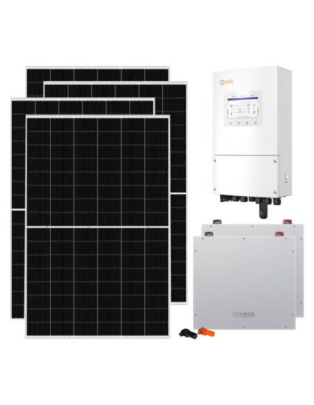Kit fotovoltaico monofásico 6370W inversor Solis 6kW litio 10.24kWh Dyness DL5.0C