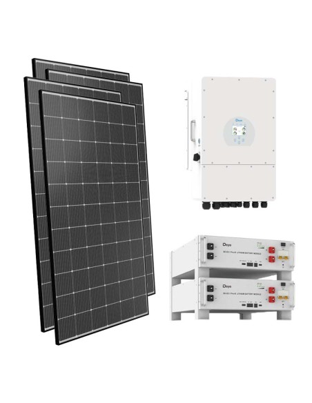 Kit photovoltaïque triphasé 12120W Deye 12kW lithium 10.24kWh SE-G5.1 Pro-B