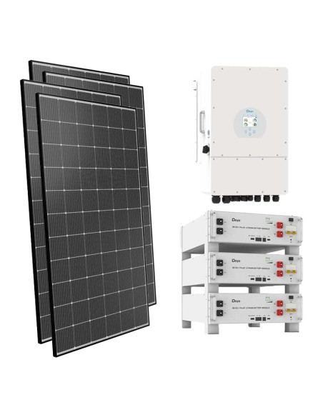 Three-phase photovoltaic kit 12120W Deye 12kW lithium 15.36kWh SE-G5.1 Pro-B