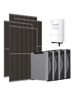 Single-phase photovoltaic kit 5400W 5kW Solis inverter 21.4kWh Weco lithium