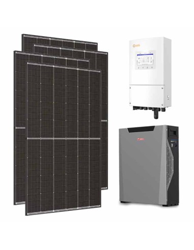 Serie Pro: vendita online Kit fotovoltaico monofase 6300W inverter 6kW Solis litio 5.3kWh Weco 5k3 XP