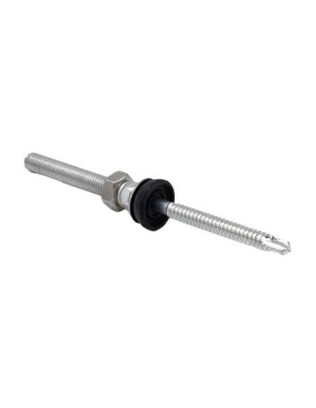 M10x155mm self-drilling double threaded screw for iron anchor photovoltaic fixing
