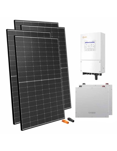 Kit photovoltaïque monophasé 8100W inverter 8kW Solis cumul 10.24kWh Dyness