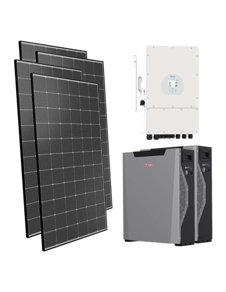 Three-phase photovoltaic kit 12120W 12kW inverter Deye 10.7kWh lithium Weco