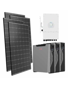 Kit photovoltaïque triphasé 12120W Deye 12kW lithium 16.1kWh Weco 5k3 XP