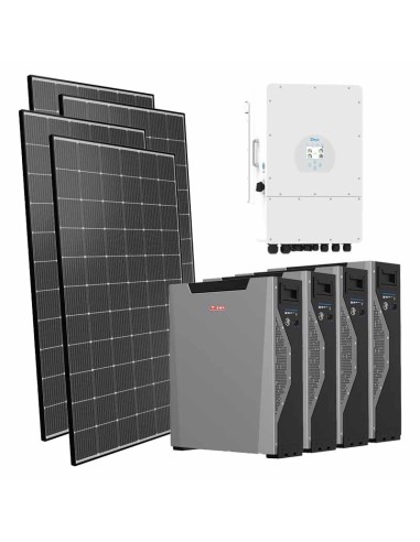 Kit photovoltaïque triphasé 12120W Deye 12kW lithium 21.4kWh Weco 5k3 XP