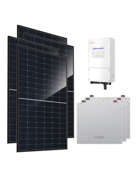 Serie Pro: vendita online Kit fotovoltaico monofase 5520W inverter Solis 5kW litio 15.36kWh Dyness DL5.0C