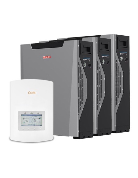 Single-phase storage system Solis 6kW inverter 16.11kWh lithium battery Weco