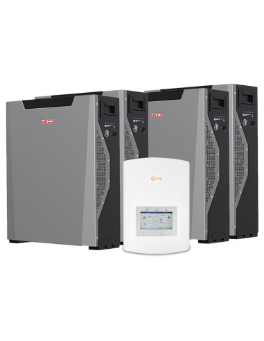 Système accumulation monophasé onduleur Solis 6kW lithium 21.48kWh Weco 5k3 XP