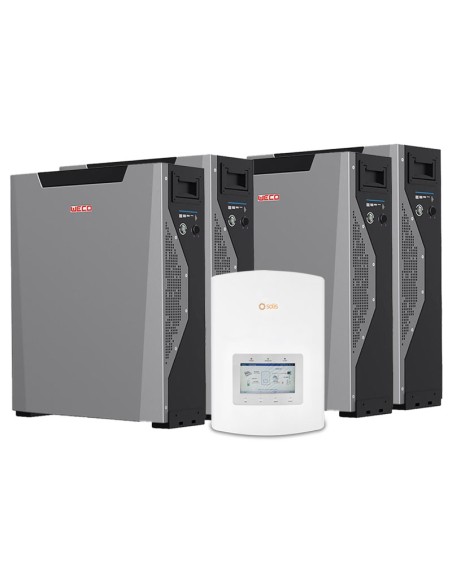 Sistema de acumulación monofásico inversor Solis 6kW litio 21.48kWh Weco 5k3 XP