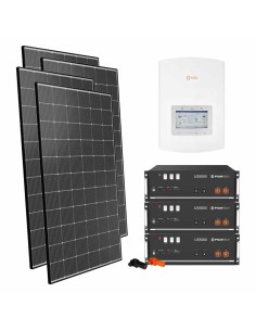 Kit photovoltaïque monophasé 5555W onduleur Solis 5kW lithium 14.4kWh Pylontech