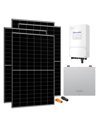 Kit fotovoltaico monofásico 5640W inversor Solis 5kW litio 5.12kWh Dyness DL5.0C