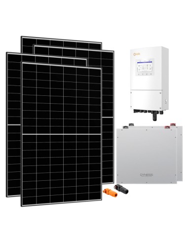 Kit fotovoltaico monofásico 5640W inversor Solis 5kW litio 10.24kWh Dyness DL5.0C