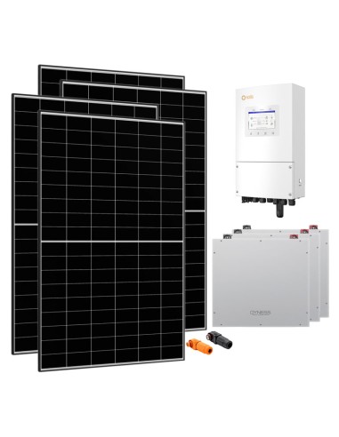 Kit fotovoltaico monofásico 5640W inversor Solis 5kW litio 15.36kWh Dyness DL5.0C