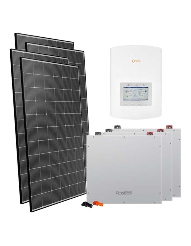 Single-phase photovoltaic kit 5050W Solis inverter 4.6kW lithium 15.36kWh Dyness