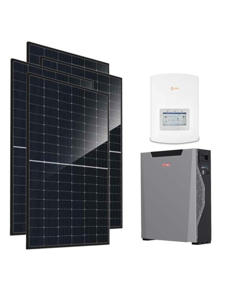 Einphasige Photovoltaik-Kit 3680W Wechselrichter Solis 3kW lithium 5.3kWh Lithium Weco