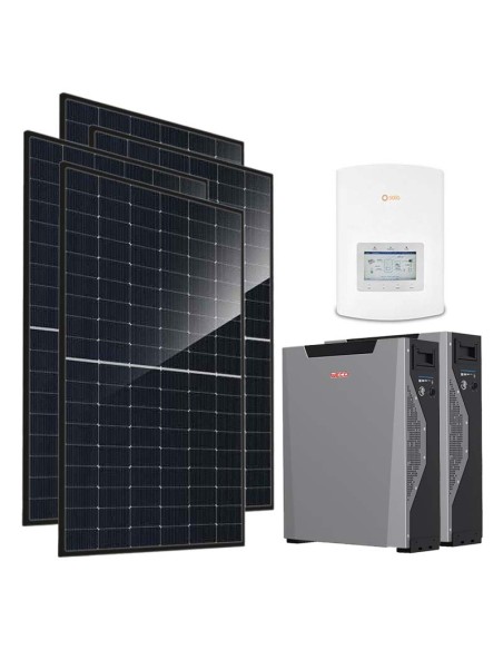 Single-phase photovoltaic kit 3680W Solis 3kW inverter 10.7kWh lithium Weco