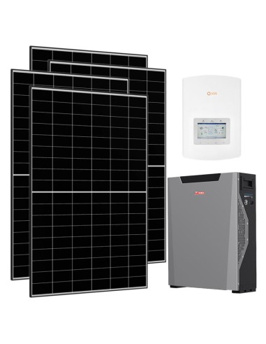 Kit fotovoltaico monofásico 3760W inversor Solis 3kW litio 5.3kWh Weco 5k3 XP