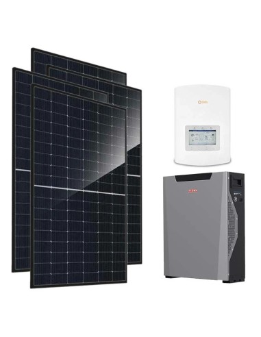 Einphasiges Photovoltaik-Kit 3220W Wechselrichter Solis 3kW Lithium 5.3kWh Weco