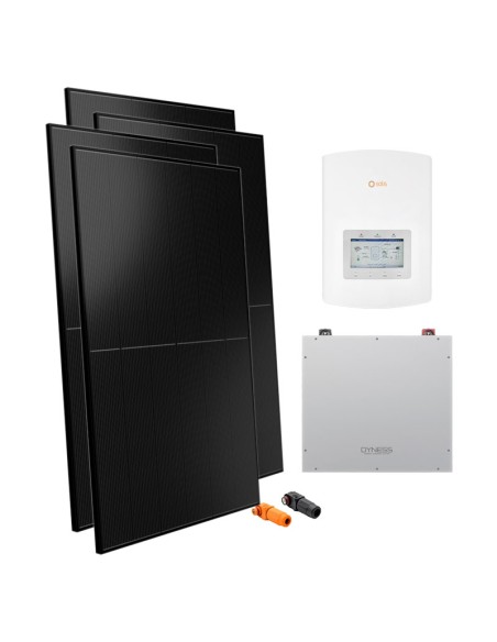 Kit photovoltaïque monophasé 3000W onduleur Solis 3kW cumul 5.12kWh Dyness