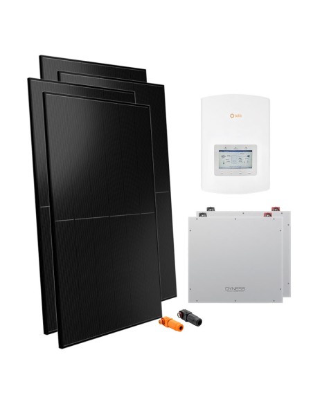 Einphasige Photovoltaik-Kit 3000W Wechselrichter Solis 3kW Akku 10.24kWh Dyness
