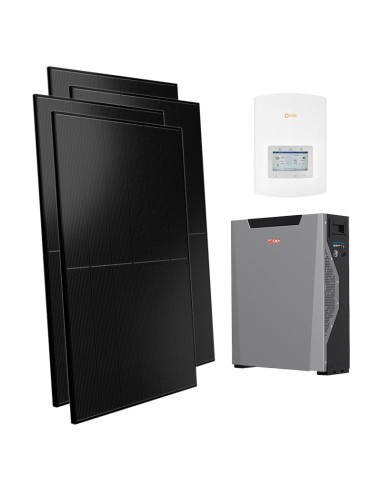 Einphasige Photovoltaik-Kit 3000W Wechselrichter Solis 3kW lithium 5.3kWh Lithium Weco