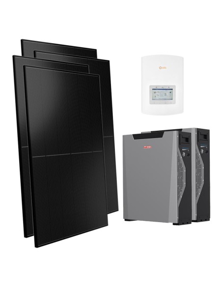 Einphasige Photovoltaik-Kit 3000W Wechselrichter Solis 3kW lithium 10.7kWh Lithium Weco