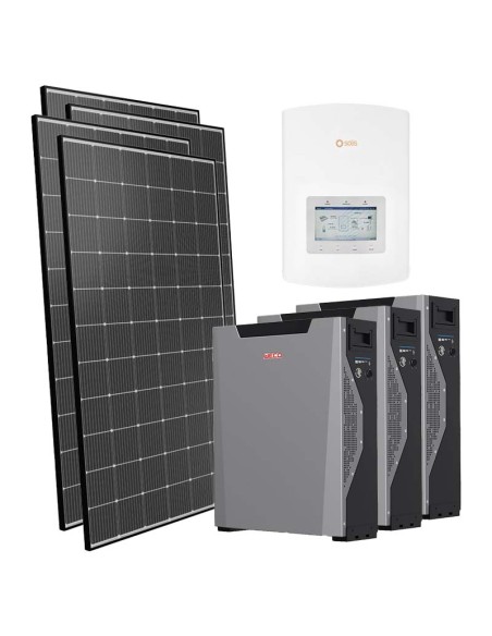 Einphasige Photovoltaik-Kit 5555W Wechselrichter Solis 5kW lithium 16.1kWh Lithium Weco