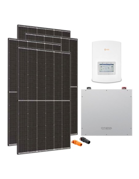 Serie Pro: vendita online Kit fotovoltaico monofase 4095W inverter 3.6kW Solis litio 5.12kWh Dyness DL5.0C