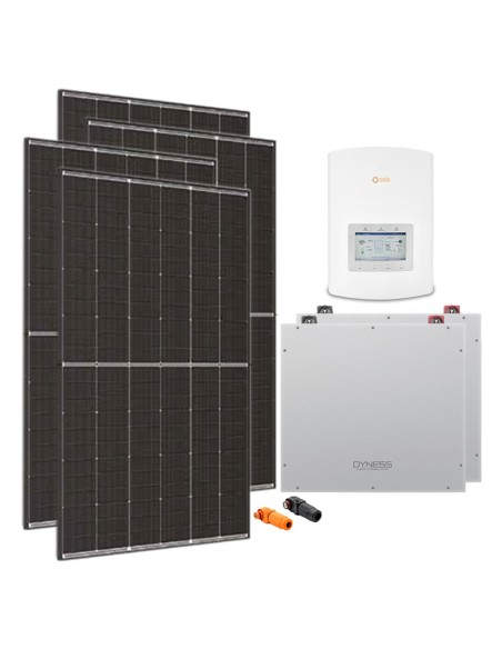 Serie Pro: vendita online Kit fotovoltaico monofase 4095W inverter 3.6kW Solis litio 10.24kWh Dyness DL5.0C