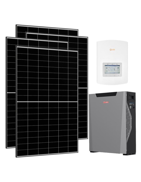Single-phase photovoltaic kit 4230W Solis 3.6kW inverter 5.3kWh lithium Weco