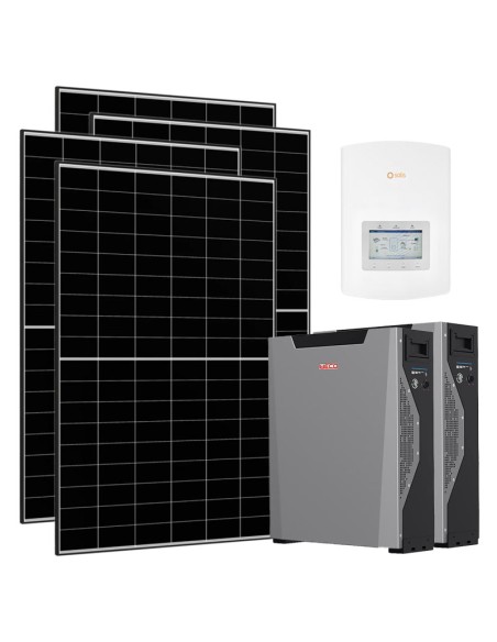 Single-phase photovoltaic kit 4230W Solis 3.6kW inverter 10.7kWh lithium Weco