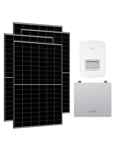 Kit fotovoltaico monofásico 4230W inversor Solis 3.6kW litio 5.12kWh Dyness DL5.0C