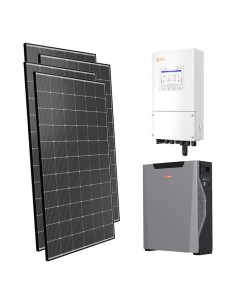 Kit fotovoltaico monofásico 5050W inversor 5kW Solis litio 5.3kWh Weco 5k3 XP