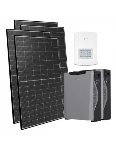 Kit photovoltaïque monophasé 4050W onduleur Solis 3.6kW lithium 10.7kWh Weco 5k3 XP