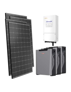 Kit fotovoltaico monofásico 5050W inversor 5kW Solis litio 16.1kWh Weco 5k3 XP