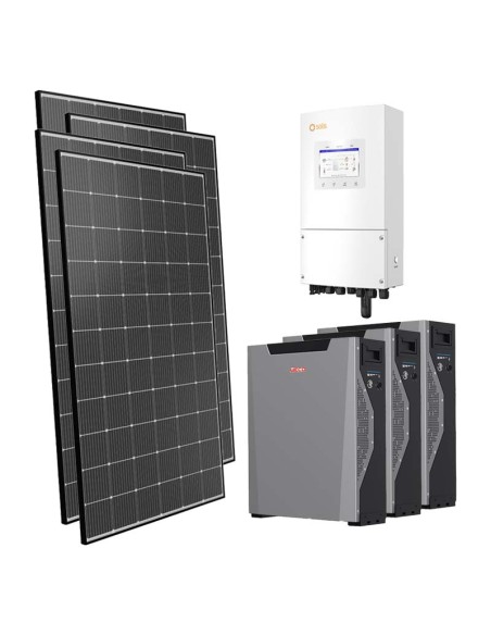 Serie Pro: vendita online Kit fotovoltaico monofase 5050W inverter 5kW Solis litio 16.1kWh Weco 5k3 XP