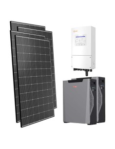 Kit fotovoltaico monofásico 6060W inversor 6kW Solis litio 10.7kWh Weco 5k3 XP