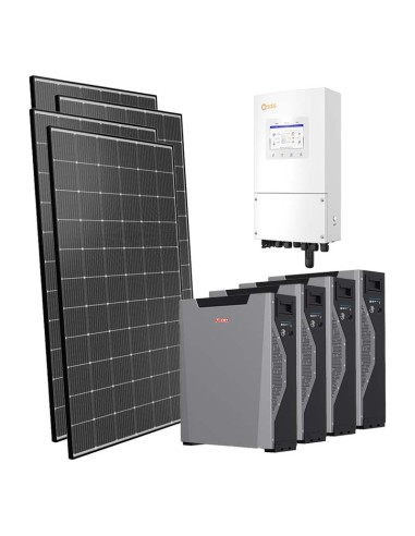 Single-phase photovoltaic kit 6060W 6kW Solis inverter 21.4kWh Weco lithium