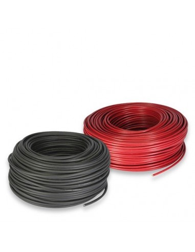 Set Solar Cable 4mm 1mt Red y 1mt Negro Fotovoltaico Botes Camper