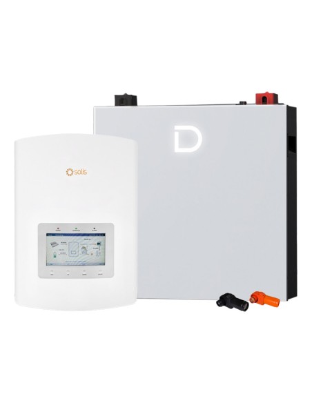 Solis con batterie Dyness: vendita online Sistema di accumulo monofase inverter Solis 3.6kW litio 5.12kWh Dyness DL5.0C PRO