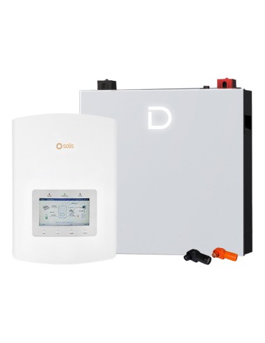 Système de stockage monophasé onduleur 4.6kW Solis lithium 5.12kWh Dyness DL5.0C PRO