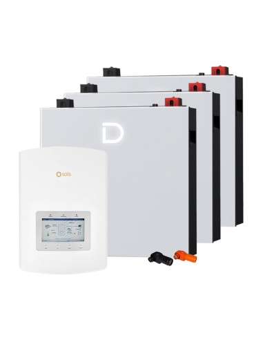 Single-phase storage system 4.6kW Solis inverter 15.36kWh Dyness lithium DL5.0C PRO