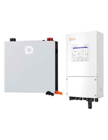 Solis con batterie Dyness: vendita online Sistema di accumulo monofase inverter 5kW Solis LV litio 5.12kWh Dyness DL5.0C PRO