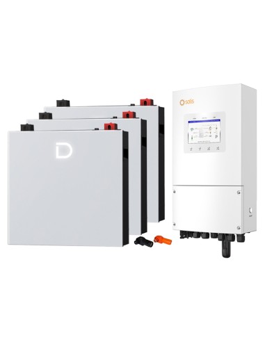 Sistema de almacenaje monofásico inversor 5kW Solis LV litio 15.36kWh Dyness DL5.0C PRO