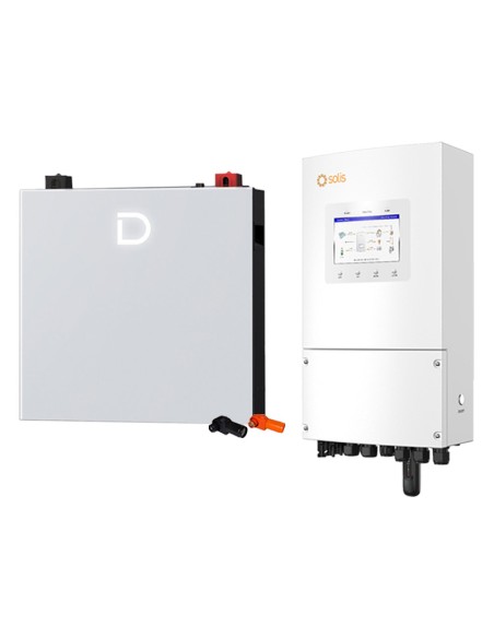 Solis con batterie Dyness: vendita online Sistema di accumulo monofase inverter 6kW Solis LV litio 5.12kWh Dyness DL5.0C PRO